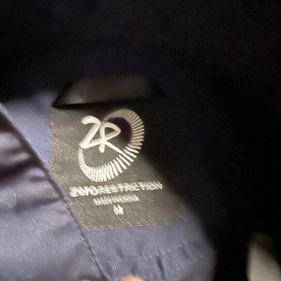 Zero Restriction Golf Full Zip Vest Mens Medium Blue Bull Performance - Picture 7 of 8